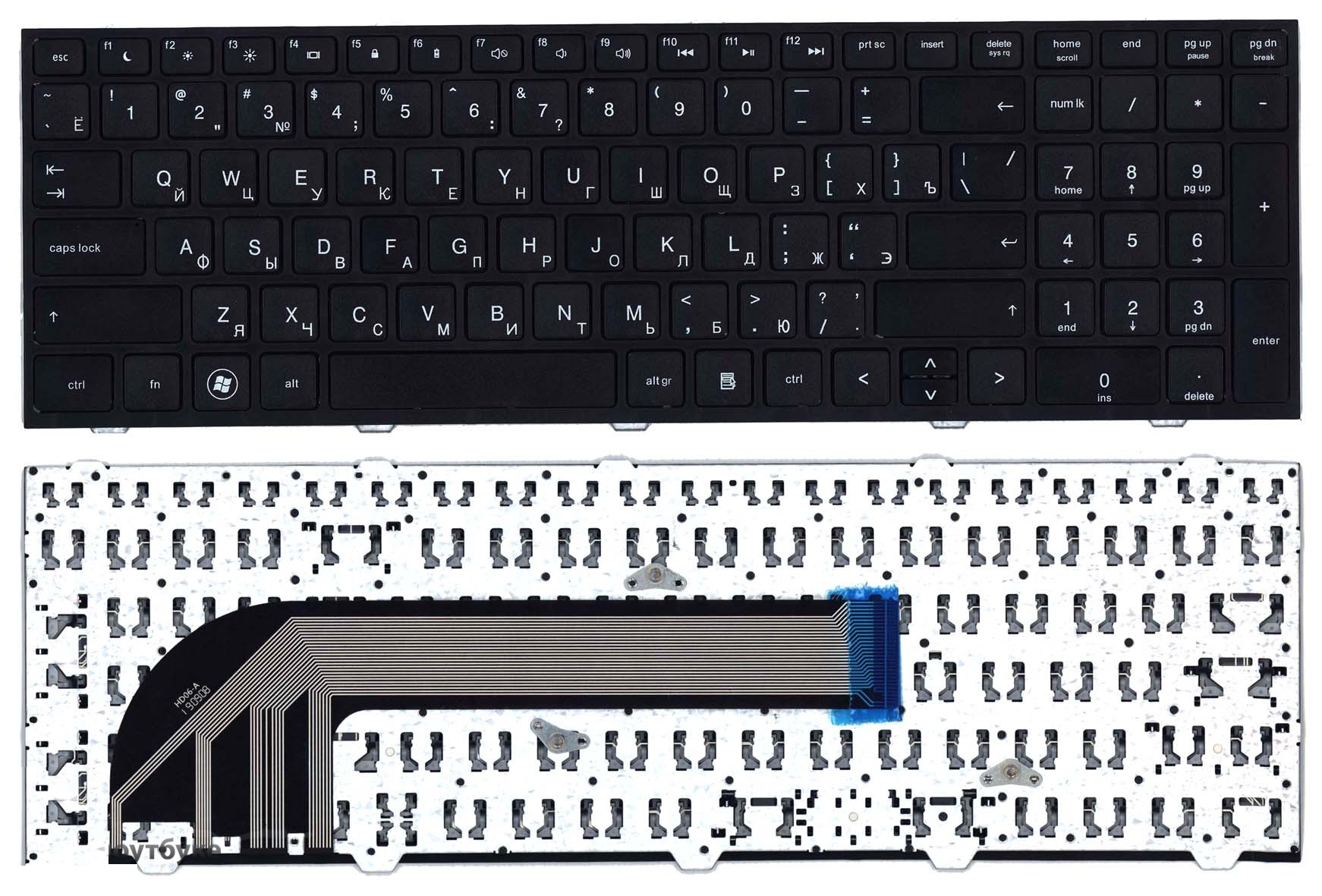 Клавиатура для HP Probook 4540S 4545S черная с рамкой